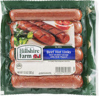 Hillshire farm beef hot links beef smoked sausage