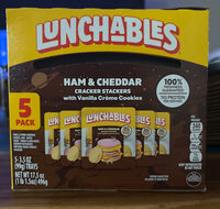 Ham & Cheddar Cracker Stackers with Vanilla Crème Cookies