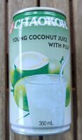 Young coconut juice with pulp