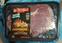 Chophouse blend seasoned dry rub boneless pork rib eye chops