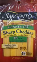 Sharp Cheddar Reduced Fat Natural Cheddar Cheese Sticks