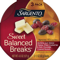 Sweet balanced breaks cheese