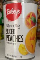 Yellow cling sliced peaches in extra light syrup