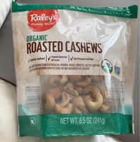 Organic Whole Roasted Cashews Lightly Salted