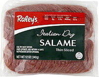 Thin sliced italian dry salame