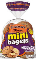 Mini bagels cinnamon raisin