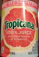 Flavored blend of apple, white grape and ruby red grapefruit juices from concentrate, ruby red grapefruit