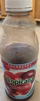 Cranberry flavored juice beverage blend of cranberry and grape juices from concentrate, cranberry