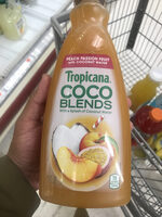 Peach passion fruit with coconut water coco blends, peach passion fruit with coconut water