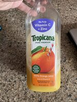 Orange Juice, No Pulp, Vitamin C + Zinc