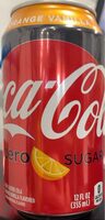 Cocacola orange vanilla bottles case