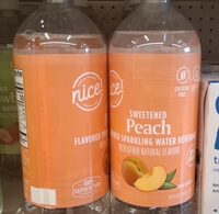 Flavored sparkling water, peach