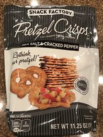 Sea salt & cracked pepper, thin, crunchy pretzel crackers