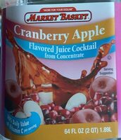 Cranberry apple flavored juice cocktail from concentrate