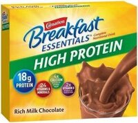 High protein rich milk chocolate breakfast drink