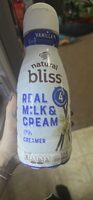 Natural bliss real milk & cream creamer