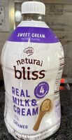 Natural bliss real milk and cream
