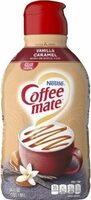 Vanilla caramel liquid coffee creamer