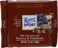 Milk Chocolate With Raisins & Hazelnuts