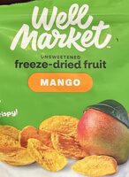 Unsweetened freeze dried fruit mango