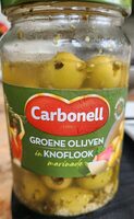 Groene olijfen in knoflook marinade