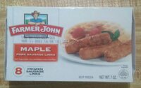 Maple pork sausage links