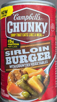 Sirloin Burger with Country Vegetables Soup