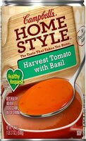 Healthy request harvest tomato with basil soup