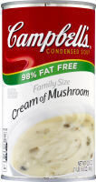 Campbell's condensed soup free family size cream of mushroom