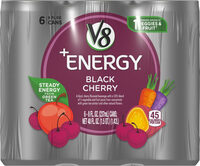 V v-fusion +energy black cherry vegetable & fruit juice