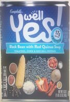 Black bean with red quinoa soup