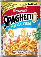 Spaghettios pasta in tomato and cheese sauce