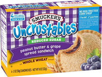 Frozen uncrustables whole wheat peanut butter