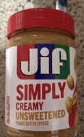 Simply creamy unsweetened peanut butter spread