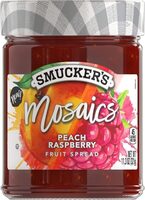 Mosaics peach raspberry fruit spread