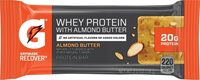 Whey protein with almond butter bar