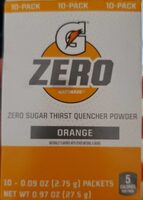 Orange zero sugar thirst quencher powder