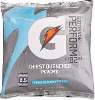 Powdered drink mix glacier freeze packet carton
