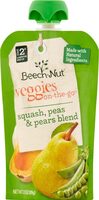 Veggies squash, peas & pear