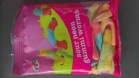 Sour neon gummy worms