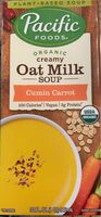 Cumin carrot oat milk soup