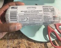 85% lean 15% fat ground beef