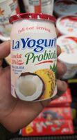 Probiotic blended lowfat yogurt pina colada