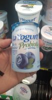 La yogurt, light probiotic blended nonfat yogurt, blueberry