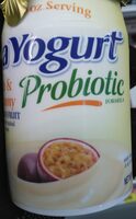 Passion fruit probiotic formula blended lowfat yogurt, passion fruit