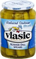 Vlasic reduced sodium kosher dill spears pickles