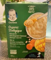 Organic Wheat and whole-grain oatmeal mango carrot