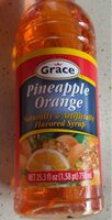 Pineapple  orange flavored syrup