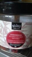 Canneberges séchées sucrées entières