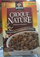 Croque Nature chocolat noir, canneberges et amendes